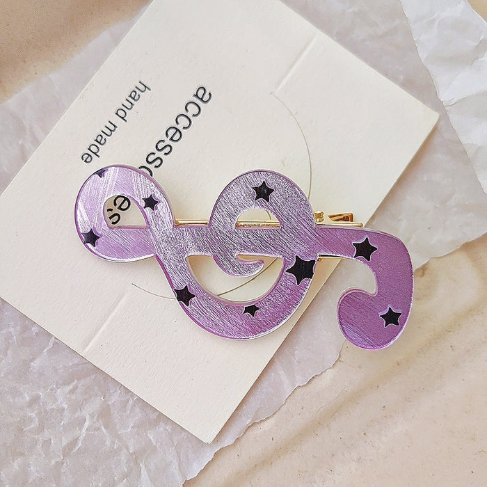 Wholesale Polka dot cartoon musical note acrylic hair clip