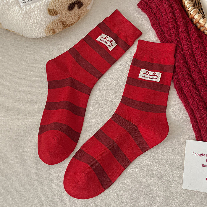 Wholesale Socks, mid tube socks, autumn cute cartoon cotton socks