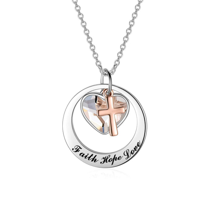 Wholesale Stainless steel necklace with silver cross pendant