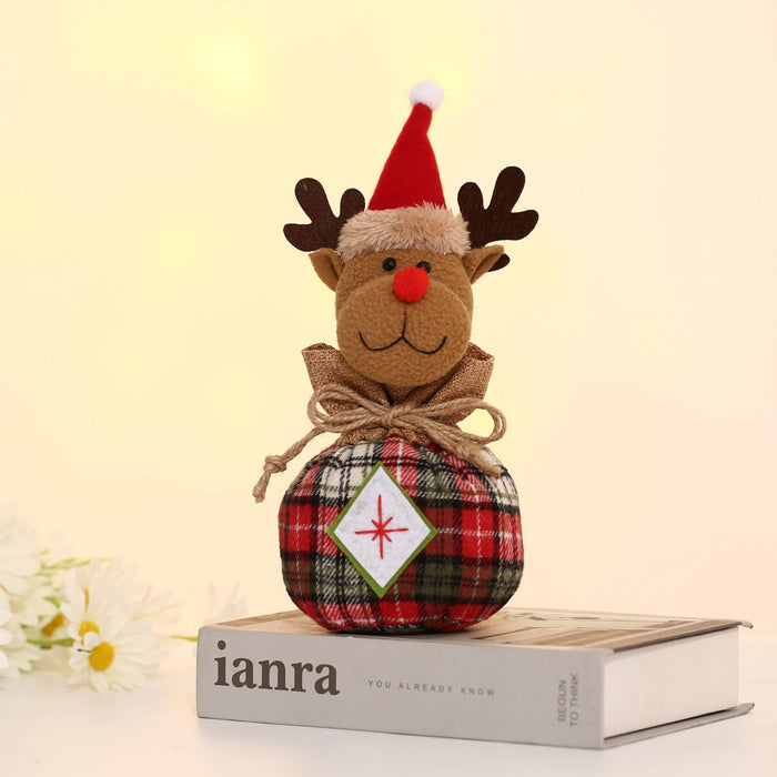 Wholesale Christmas Neck Gift Bag Happy Decal Flower Handbag Candy Bag Cartoon Children' s Handbag Apple Bag Gift Bag