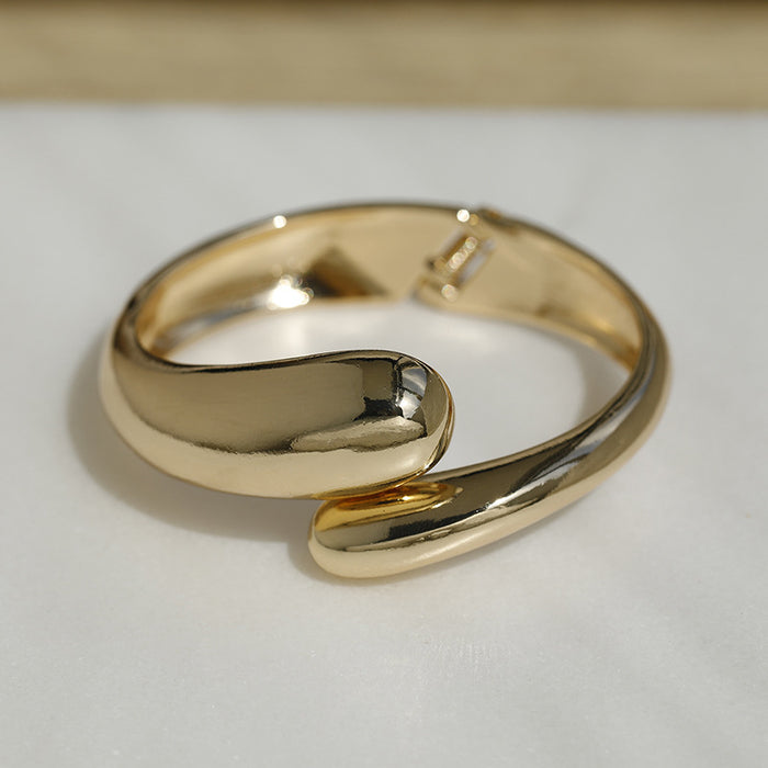 Wholesale Simple Charm Bracelet Polishing Bracelet Smooth Shining Spring Opening Adjustable Female Accessories Ball Accessories