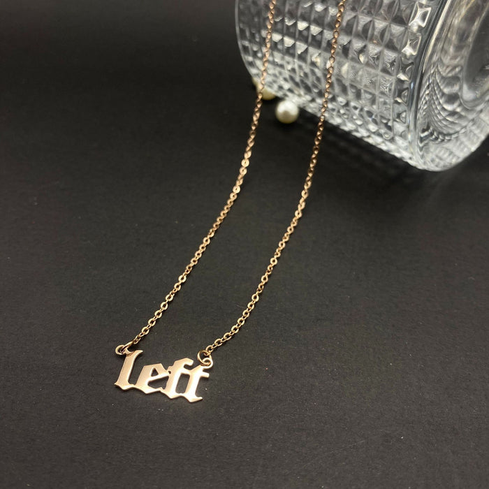 Wholesale left navigation necklace non-fading clavicle chain letters