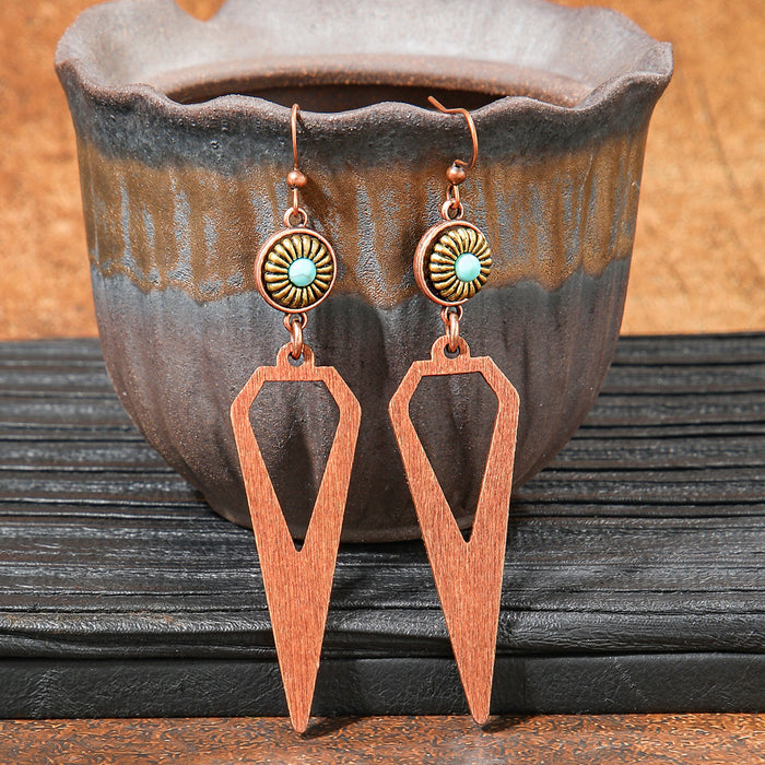 Wholesale Bohemian Tassel Geometric Earrings - Retro Ethnic Style Fashion Accessory MOQ≥2