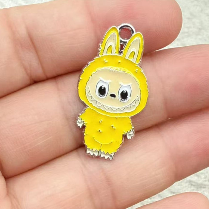Wholesale 10pcs Silver Cartoon DIY Alloy Necklace  Earrings  Keychain Pendant
