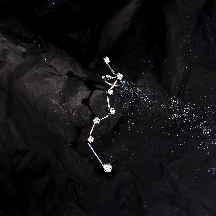 Wholesale Silver Needle Earnail Sparkling Diamond Earpiece Single