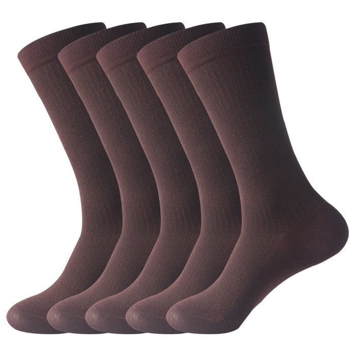 Wholesale Vertical calf socks imitation double needle mid high tube socks cotton socks long socks