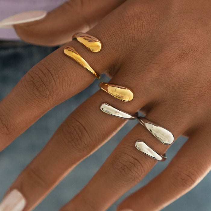 Wholesale Jewelry Stainless Steel 18K Gold Geometric Line  Accessible Design