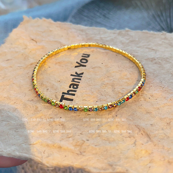 Wholesale Flash Color Zircon Bracelet Women's High-end Sense Bracelet