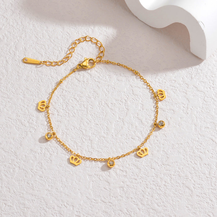 Wholesale 2pcs Star  Moon  Heart  Butterfly - Simple and High-End Titanium Steel Bracelet