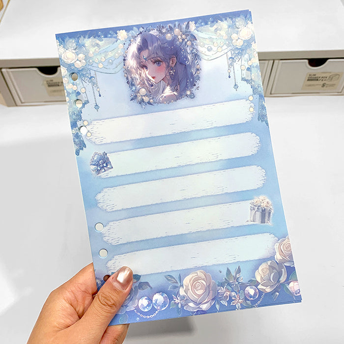 Wholesale 5pcs A5 Card Album with Colorful Inner Pages,  Cartoon Detachable Loose-Leaf Book Replacement Core