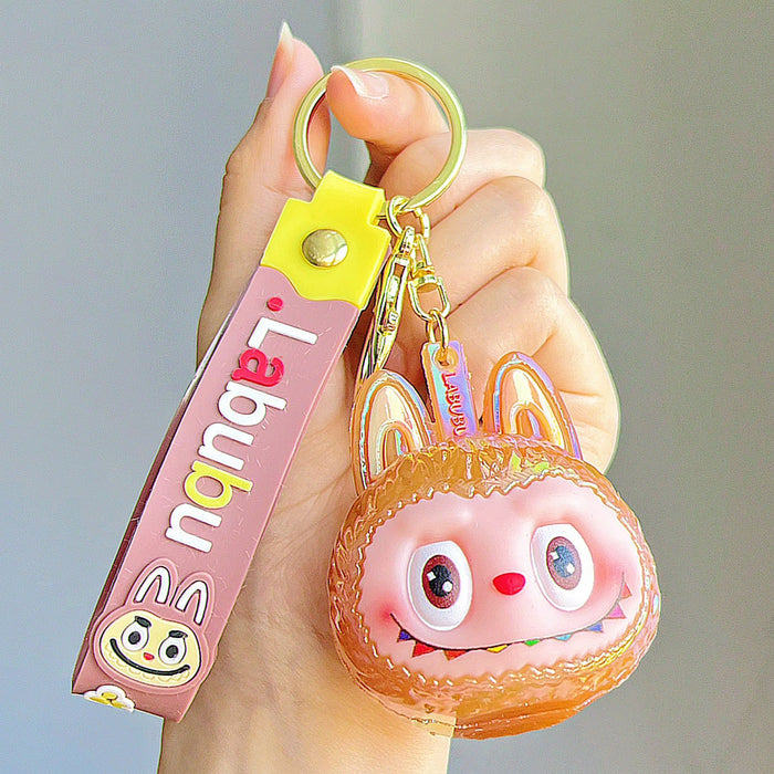 Wholesale Electroplated luminous cartoon 3D doll keychains for couples