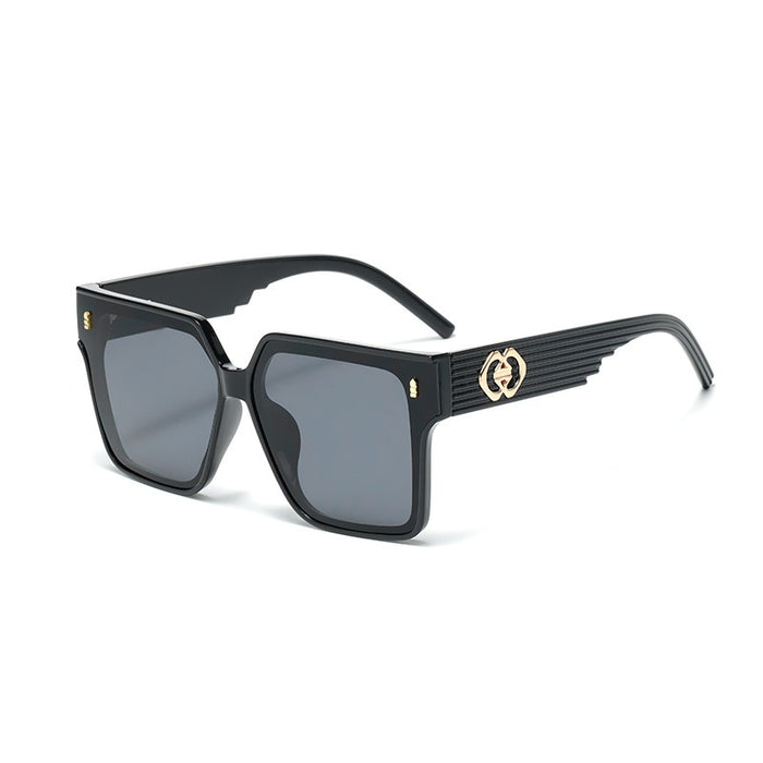 Wholesale Large frame high-end sunscreen sunglasses square slimming driving sunglasses