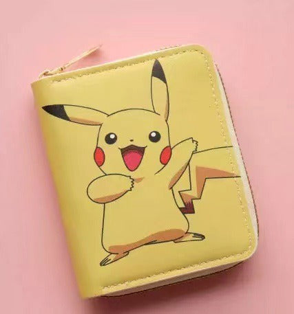 Wholesale New Fashion Cute Pikachu Printed Coin Purse Cartoon Girl Student Short Zipper Money Bag JDC-WT-QT005