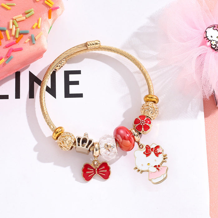 Wholesale Stainless Steel Cartoon Beaded Bracelet Stylish Jewelry Accessory MOQ≥2