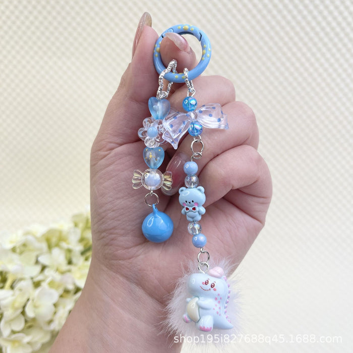 Wholesale Creative Cartoon Hand-painted Beads Mobile Phone Hanging Chain Bag Decorative Pendant DIY Accessories for Girlfriends