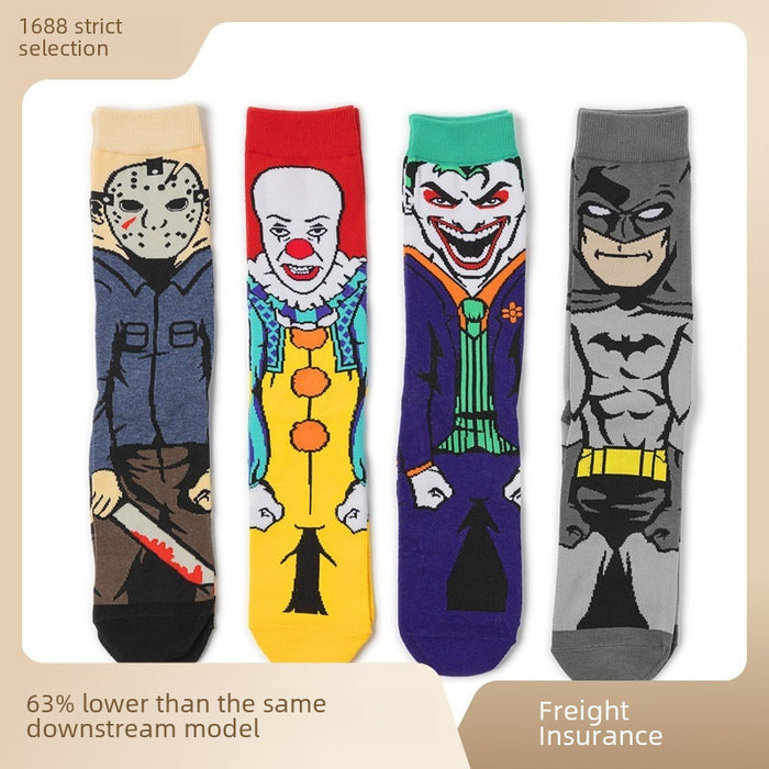 Wholesale Straight cartoon character socks, personalized trendy brand skateboard socks