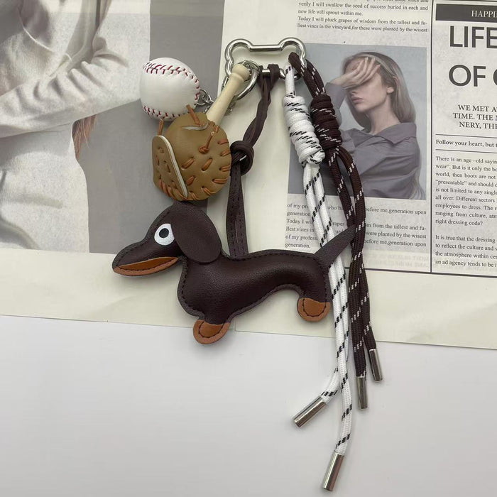 Wholesale Cartoon Dachshund Dog Bag Pendant Accessories Baseball Bag Hanging Chain