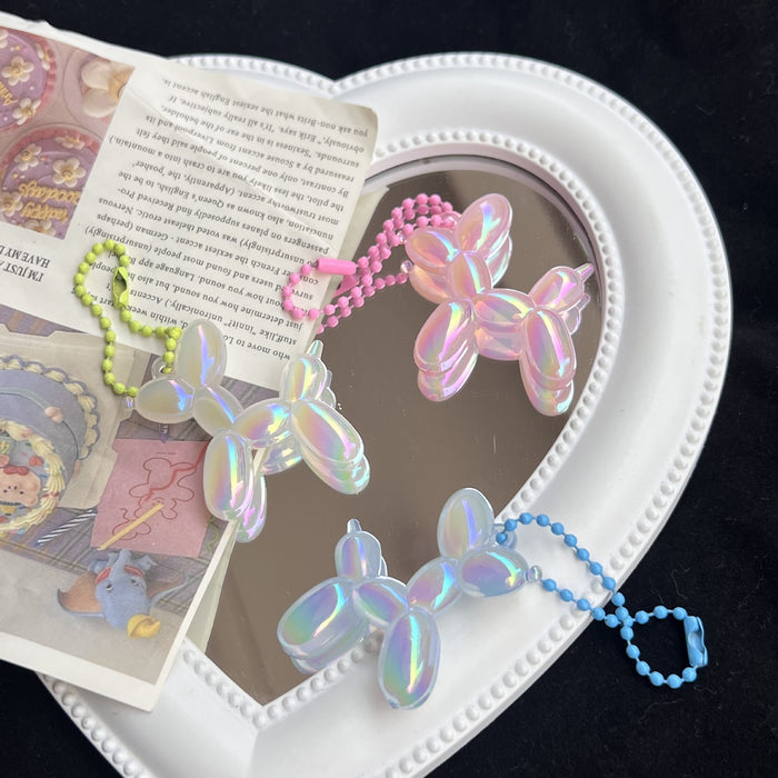 Wholesale Laser Balloon Doll Keychain Pendant Versatile Personalized Pendant Colorful Dog Creative Jewelry Gift