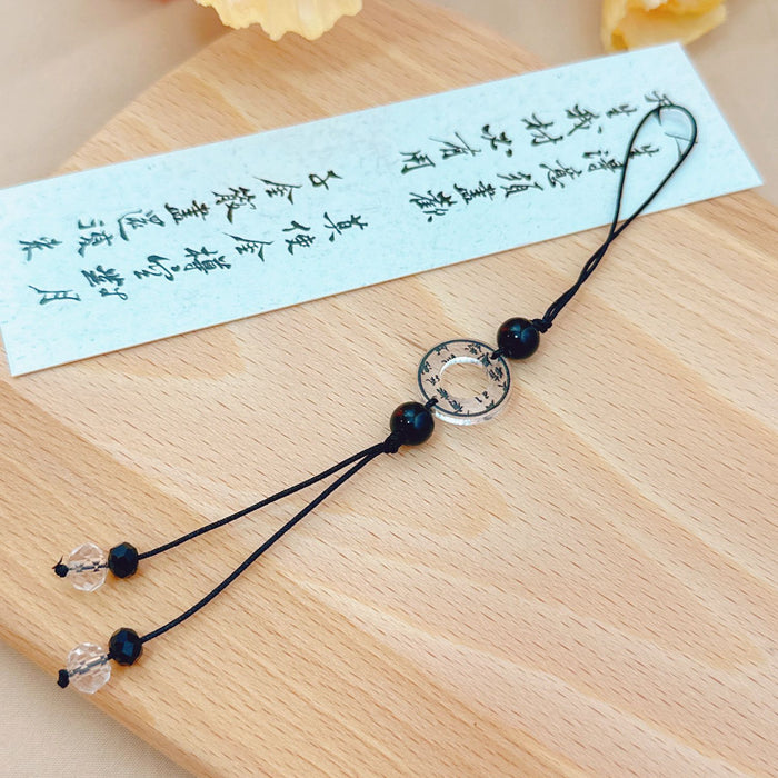 Wholesale Calligraphy Mobile Phone Chain Niche Gift Creative keychain Bag Hanging Ornaments
