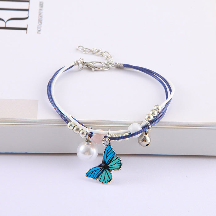 Wholesale Handmade star alloy butterfly bracelet women' s cool style couple bracelet jewelry