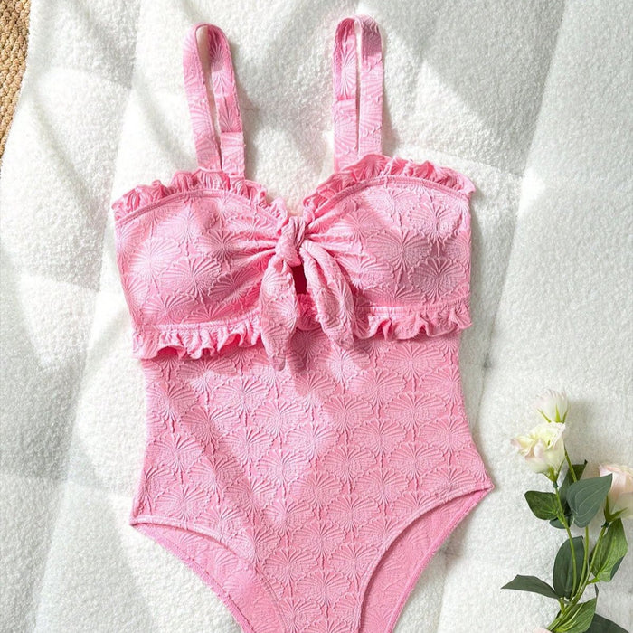 Wholesale New one-piece sexy strapless lace up backless swimsuit