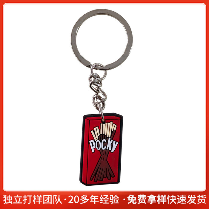 Wholesale Creative Snack Series PVC Keychain Pendant Bag Keychain Pendant