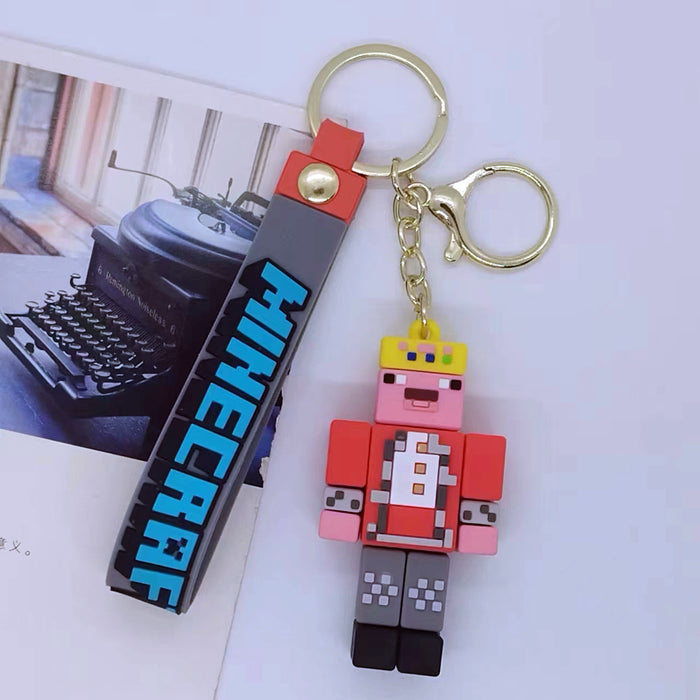 Wholesale Cartoon Block World Keychain Pendant Bag Car Keychain Accessory Gift