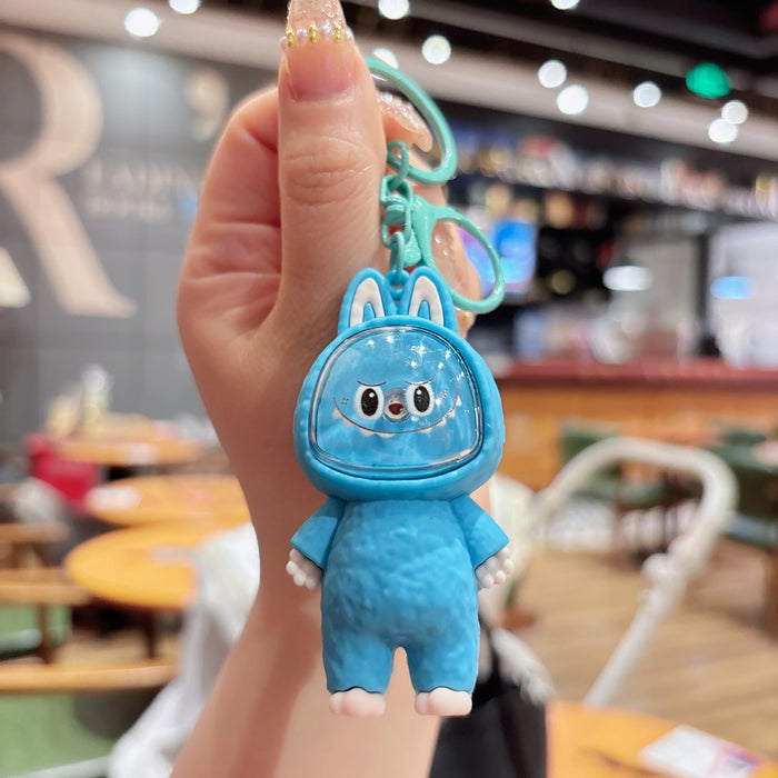 Wholesale Creative cartoon illuminated keychain figurine, car couple bag pendant, student backpack ornament