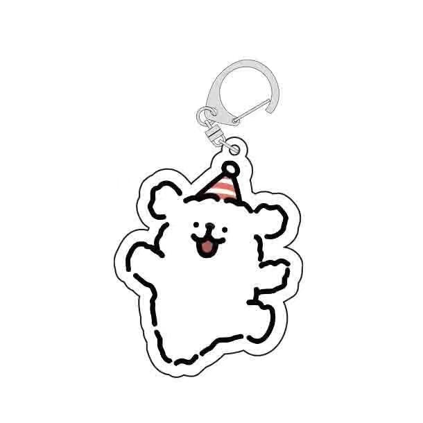 Wholesale Cartoon line puppy keychain acrylic pendant cute