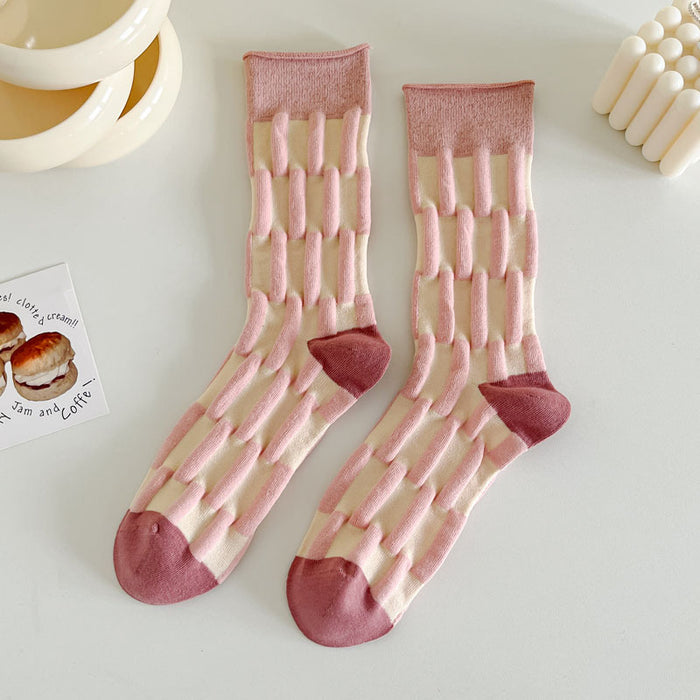 Wholesale Socks, mid tube socks, boneless three-dimensional socks, cotton