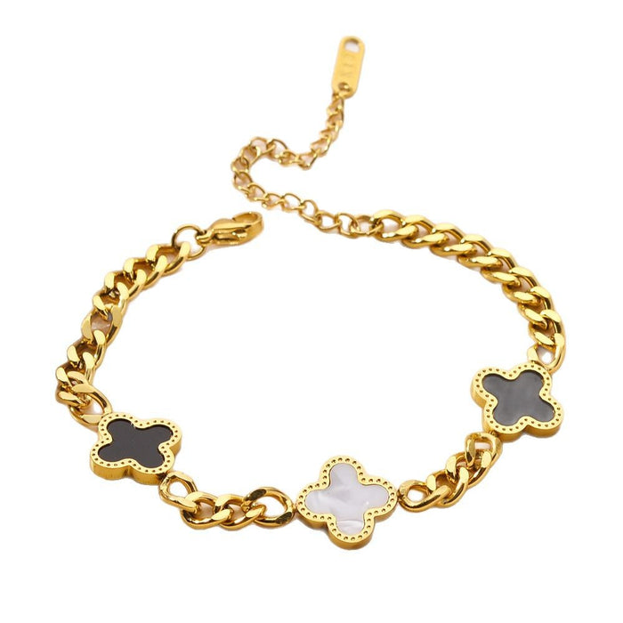 Wholesale Fashionable Lucky Titanium Steel Bracelet for Women, Light Luxury, High End, Versatile Bracelet, Bracelet, Accessories