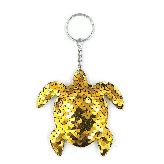 Wholesale Reflective Shiny Animal Plant Keychain PET Sequins Fashion Bag Car Pendant DIY Clothing Accessories JDC-KC-QS001