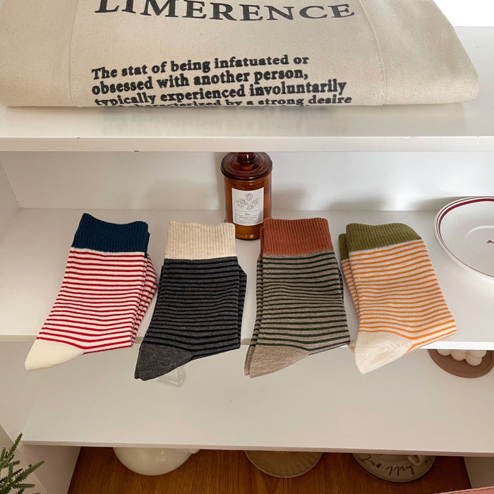 Wholesale Stacked socks, striped socks, college style tube socks