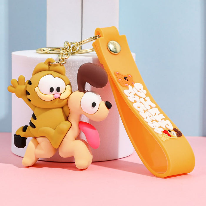 Wholesale Cartoon Cat Key Pendant Soft Rubber Anime Keychain Pendant