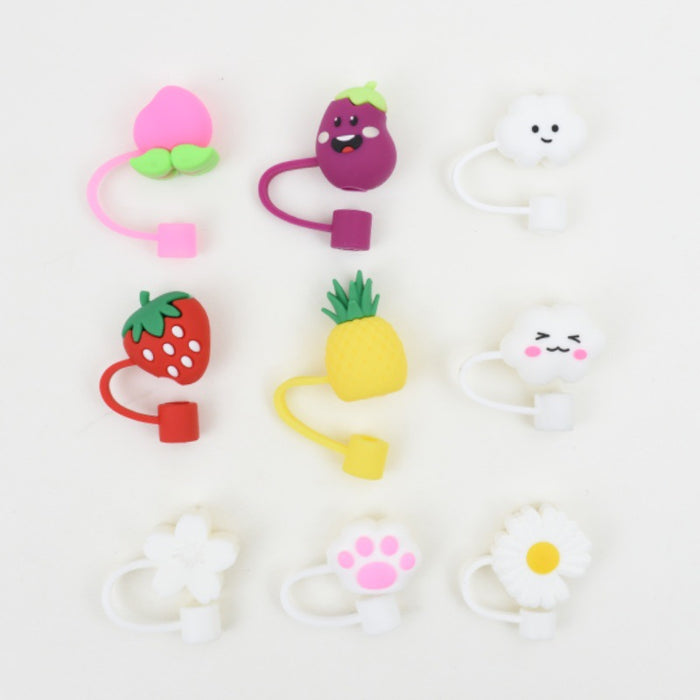 Wholesale 8mm Large Diameter Straw Cap Dropping PVC Straw Dust Cap Universal Straw Dust Stopper