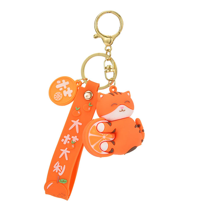 Wholesale  Cute doll car key chain cartoon doll schoolbag key pendant bag ornament key chain