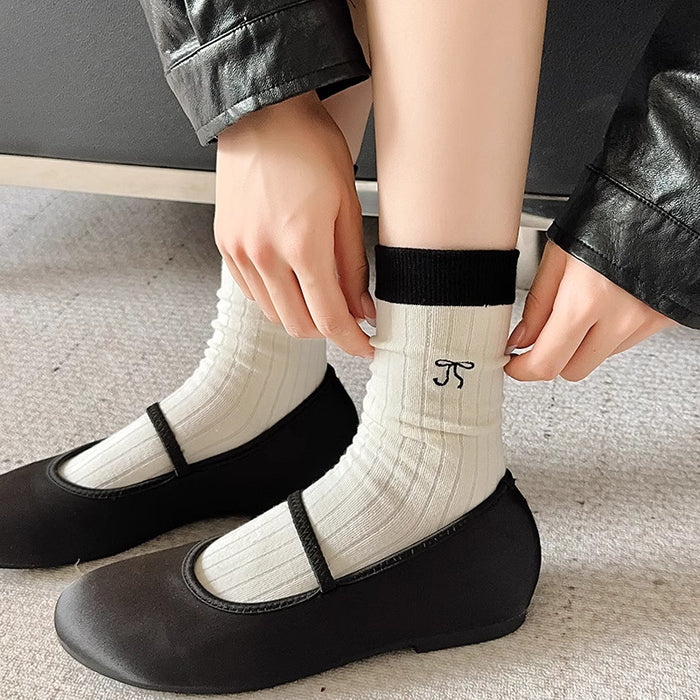 Wholesale Bow socks ballet style tube socks pile socks