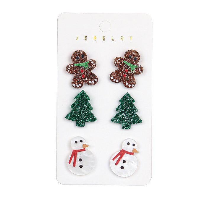 Wholesale 3-piece Christmas Earrings
