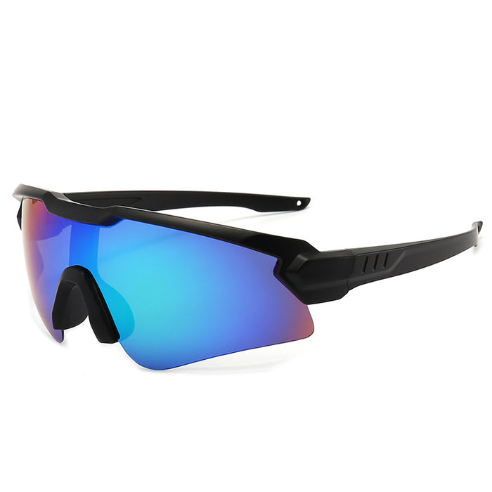 Wholesale New one-piece polarized sports sunglasses, outdoor windproof riding sunglasses, fashionable large frame colorful glasses