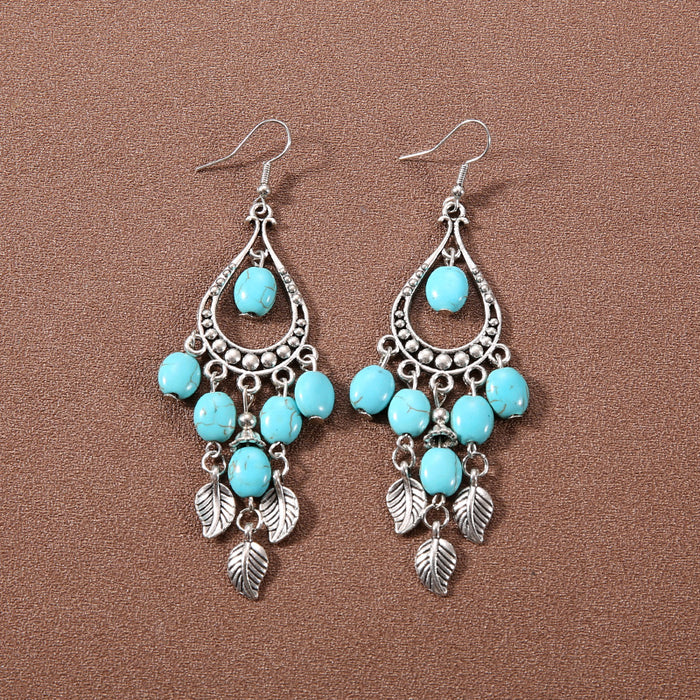 Wholesale Alloy Bohemian Ethnic Style Su Song Stone Earrings JDC-ES-Gumi007