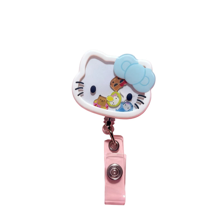 Wholesale Cartoon Retractable Buckle Student ID Card Holder Badge Reels Keychains