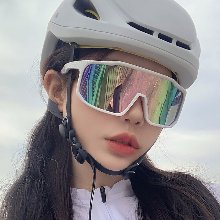 Wholesale Retro oversized frame outdoor cycling windproof sports sunglasses, hiking and eye protection sunglasses