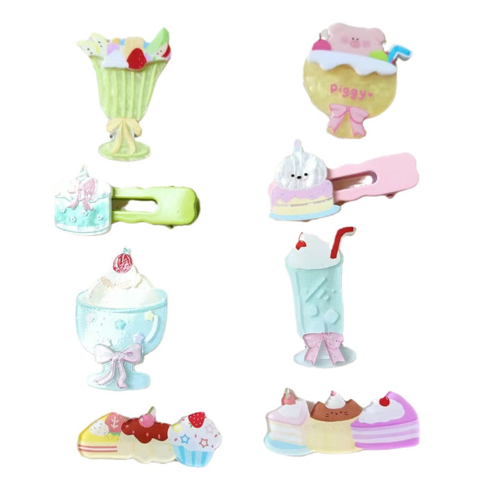 Wholesale Piggy Drink Acrylic Hair Clip