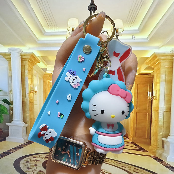 Wholesale  Cat Keychain   Cartoon  key chain Bag Car Key Pendant Couple  Small Gift