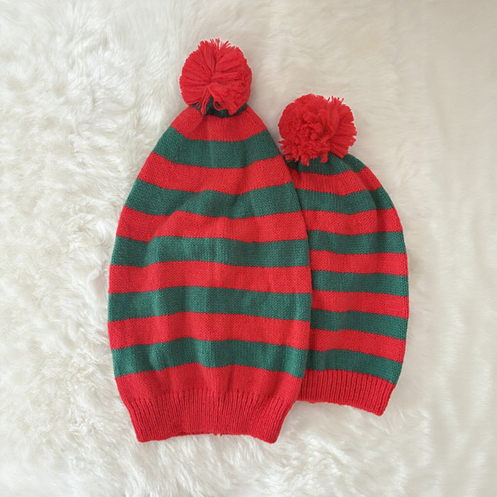 Wholesale  bell ball Christmas hat  knitted wool hat