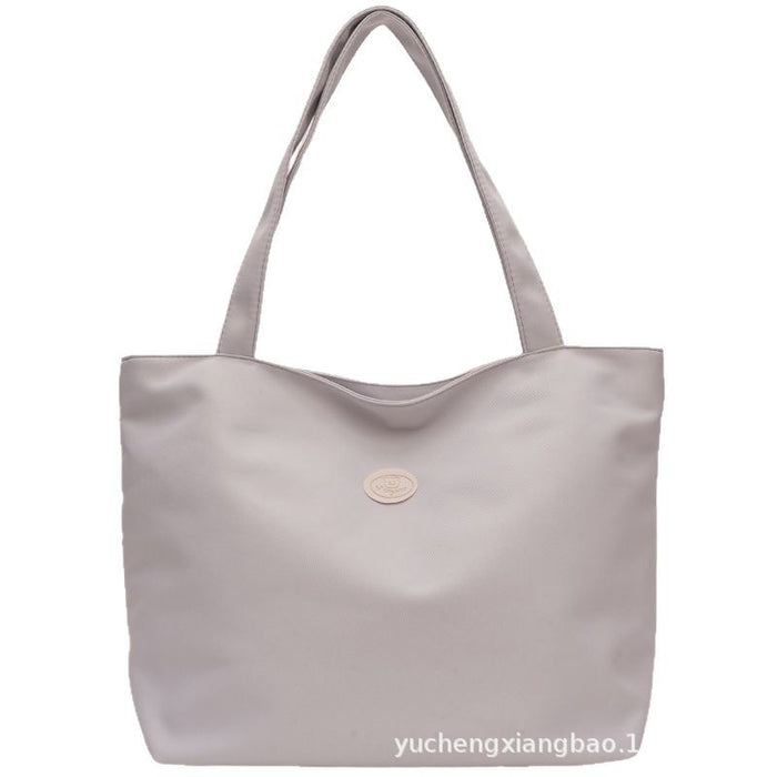 Wholesale Solid color casual versatile shoulder bag large capacity student handbag commuting to class tote bag