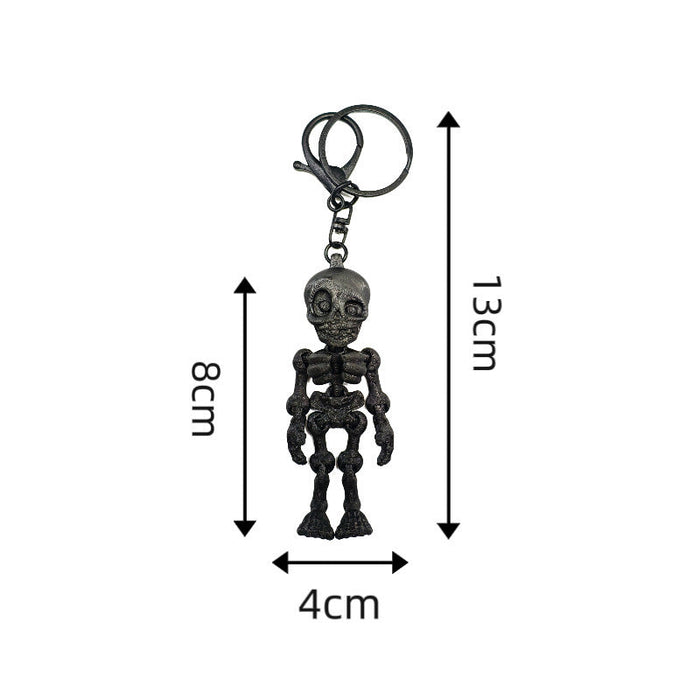 Wholesale 3D Printed  Skeleton Keychain Glow in Dark Bag Charm
