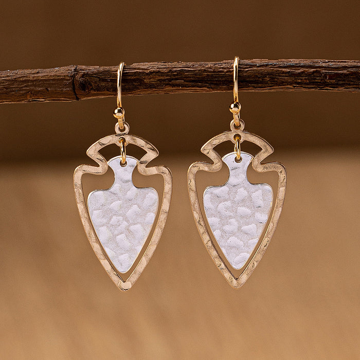 Wholesale 1 Pair of Western Wind Metal Arrow Design Earrings