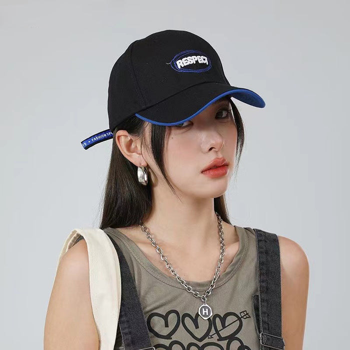 Wholesale Duck tongue hat, fashionable contrasting color series, retro curved brim baseball cap, soft top sunshade hat