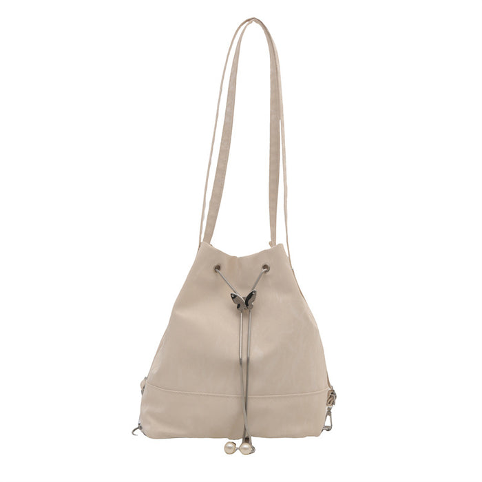 Wholesale Niche design chain backpack with fashionable texture, bucket bag, crossbody single shoulder bag